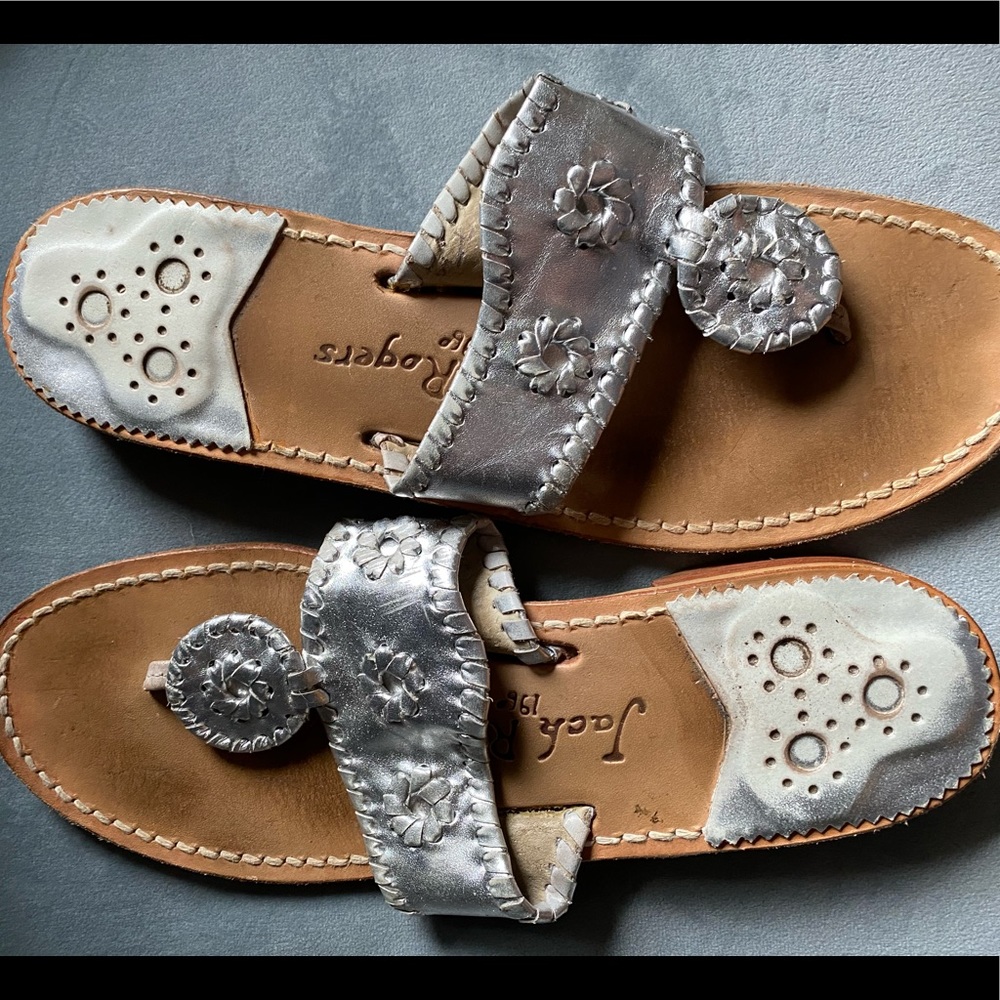 Silver Jack Rogers Sandals